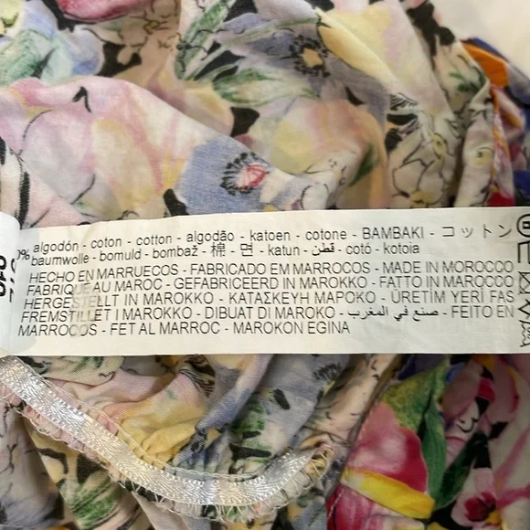 Zara Ruched Dress with Bright Floral Print, size S - Picture 11 of 11